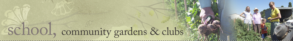 School, Community Gardens & Clubs Page Banner